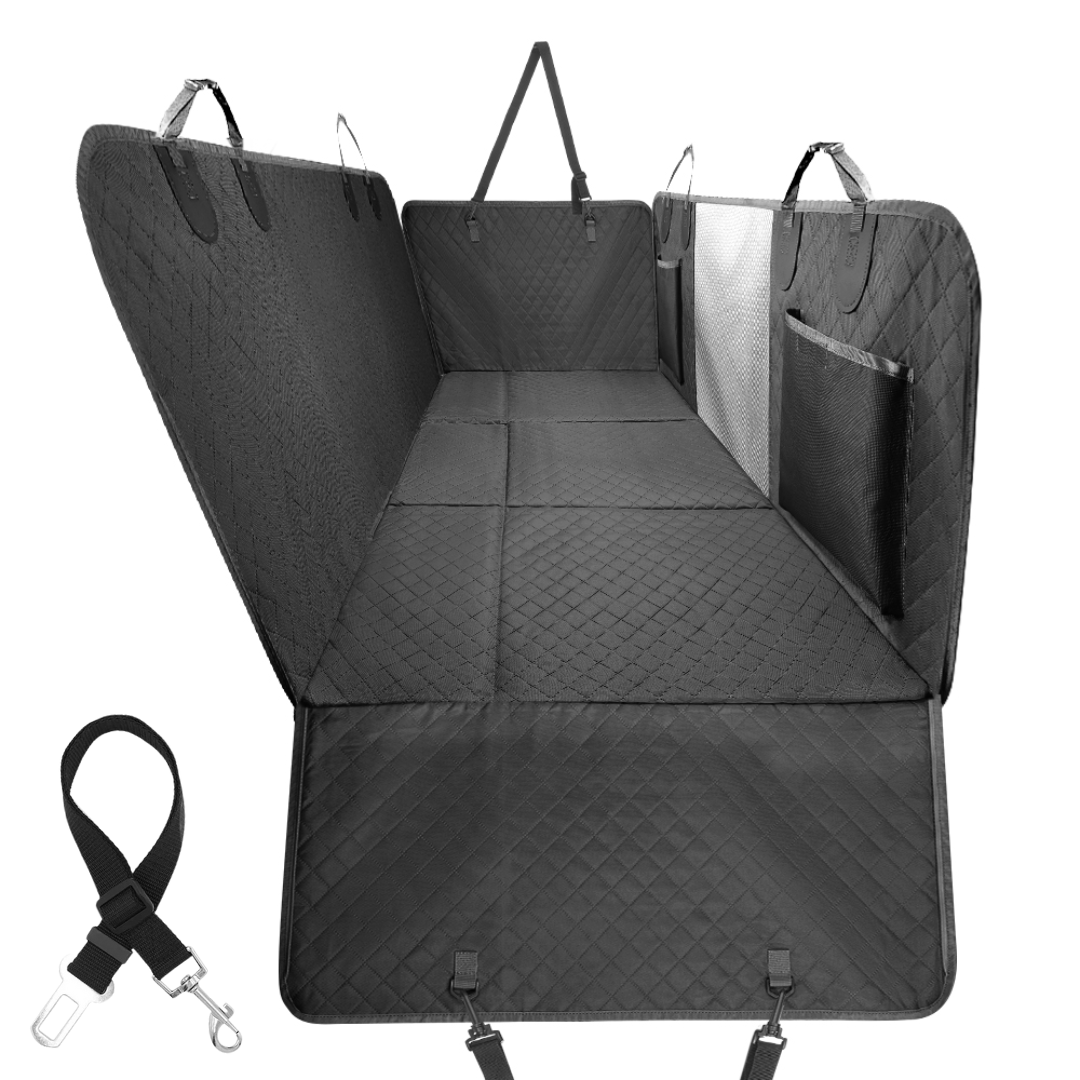 Ultimate Waterproof Pet Car Hammock with Storage & Safety Features