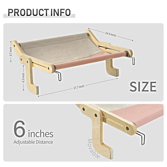 Cozy Wooden Hammock for Cats