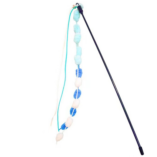 Vibrant Pom Pom Teaser Wands for Cats