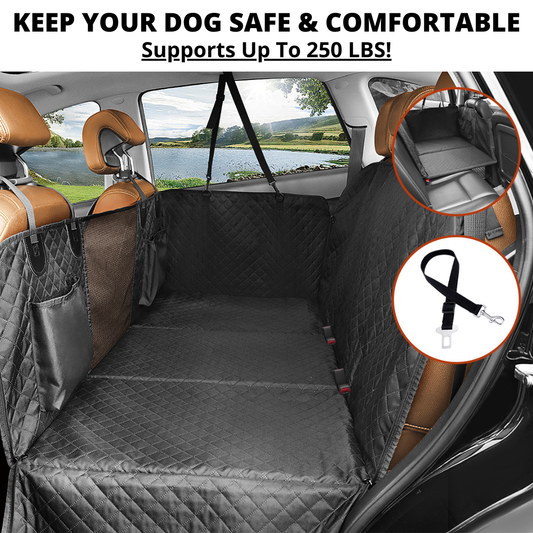 Ultimate Waterproof Pet Car Hammock with Storage & Safety Features