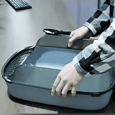 Chic Enclosed Cat Litter Box with Convenient Pull-Out Drawer