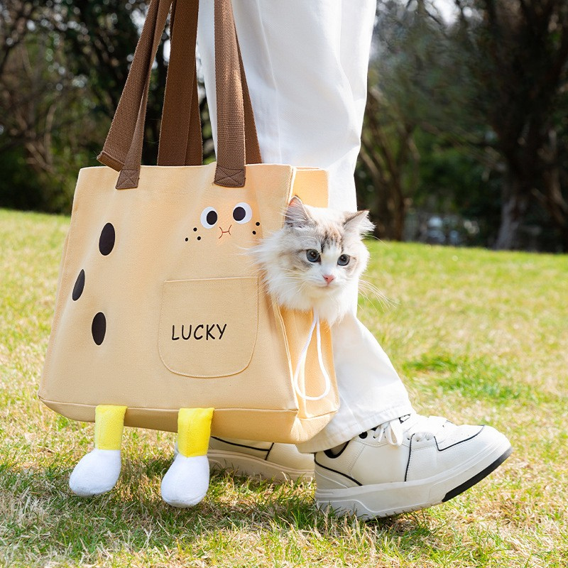 Charming Animal-Themed Pet Travel Tote for Your Furry Friend