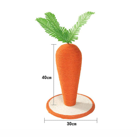 Vibrant Sisal Carrot Scratching Post for Cats