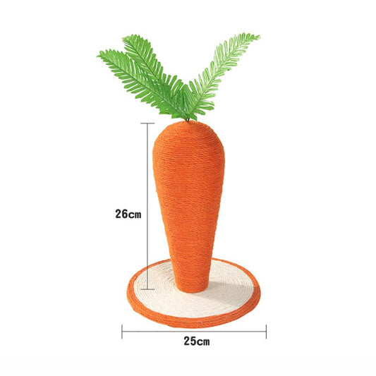 Vibrant Sisal Carrot Scratching Post for Cats