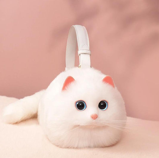 Charming Cat-Inspired Puffy Handbag for Cat Lovers