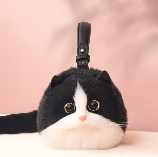 Charming Cat-Inspired Puffy Handbag for Cat Lovers