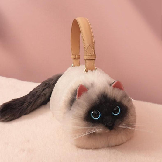 Charming Cat-Inspired Puffy Handbag for Cat Lovers