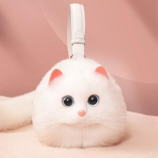 Charming Cat-Inspired Puffy Handbag for Cat Lovers