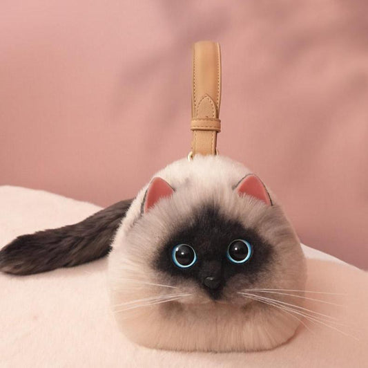 Charming Cat-Inspired Puffy Handbag for Cat Lovers