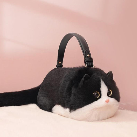Charming Cat-Inspired Puffy Handbag for Cat Lovers