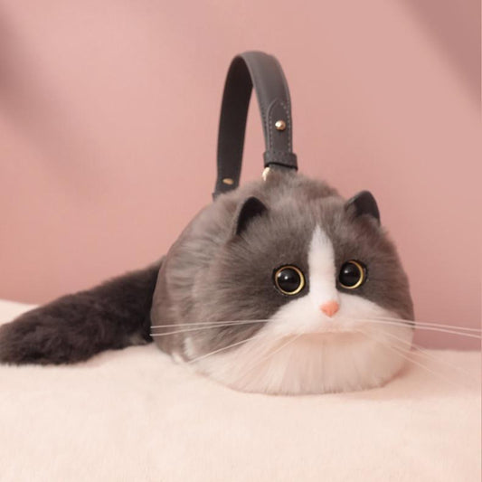 Charming Cat-Inspired Puffy Handbag for Cat Lovers