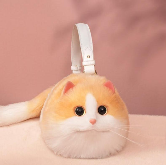 Charming Cat-Inspired Puffy Handbag for Cat Lovers