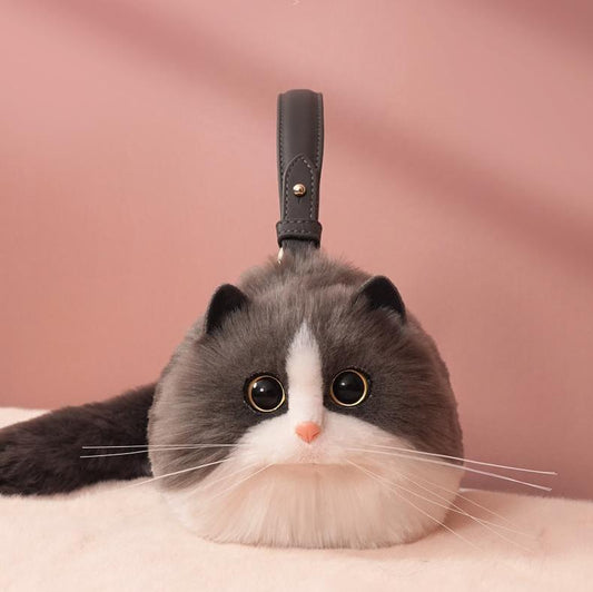 Charming Cat-Inspired Puffy Handbag for Cat Lovers