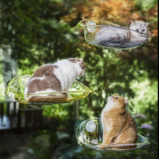 Transparent Window Hammock Bed for Cats