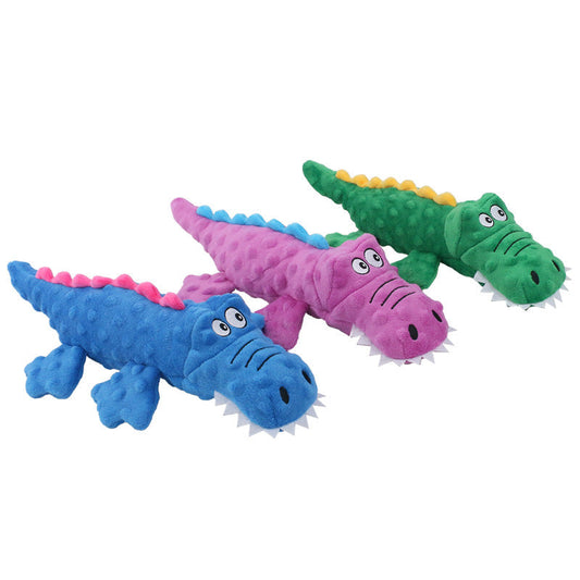 Adorable Crocodile Plush Toy for Dogs with Squeaker & Crinkle