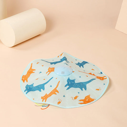 USB Rechargeable Rotating Feather Cat Play Toy for Fun