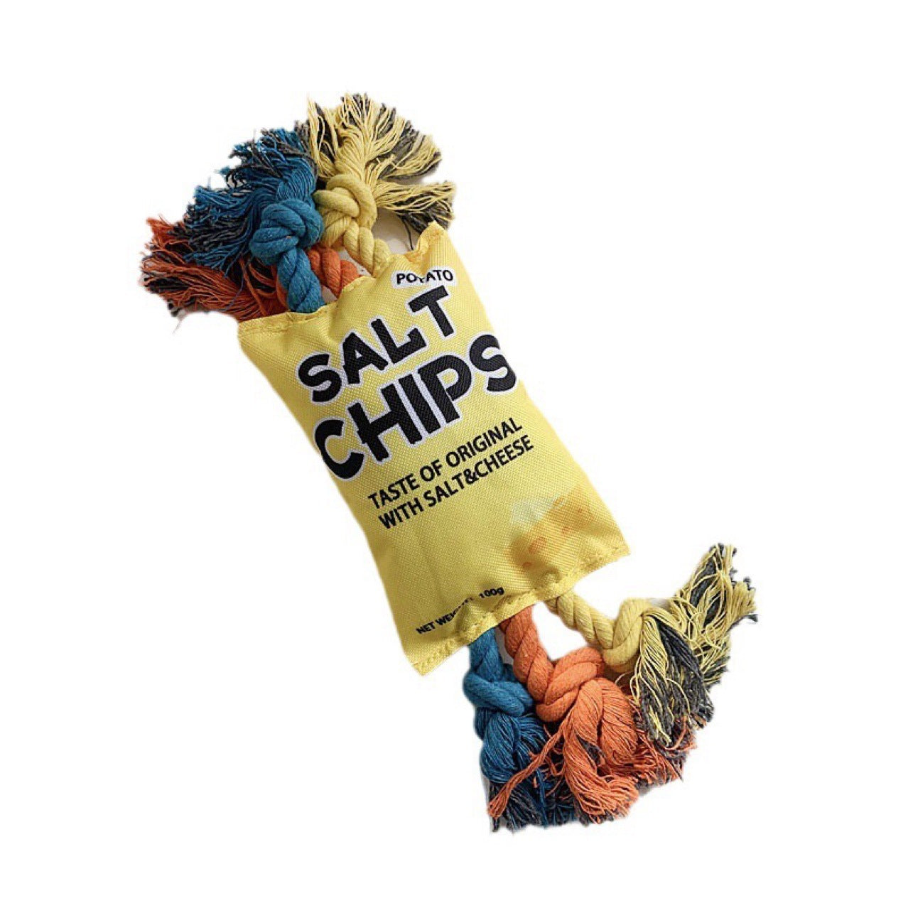 Chewy Fun Potato Chip Cookie Knot Tug Toys for Dogs