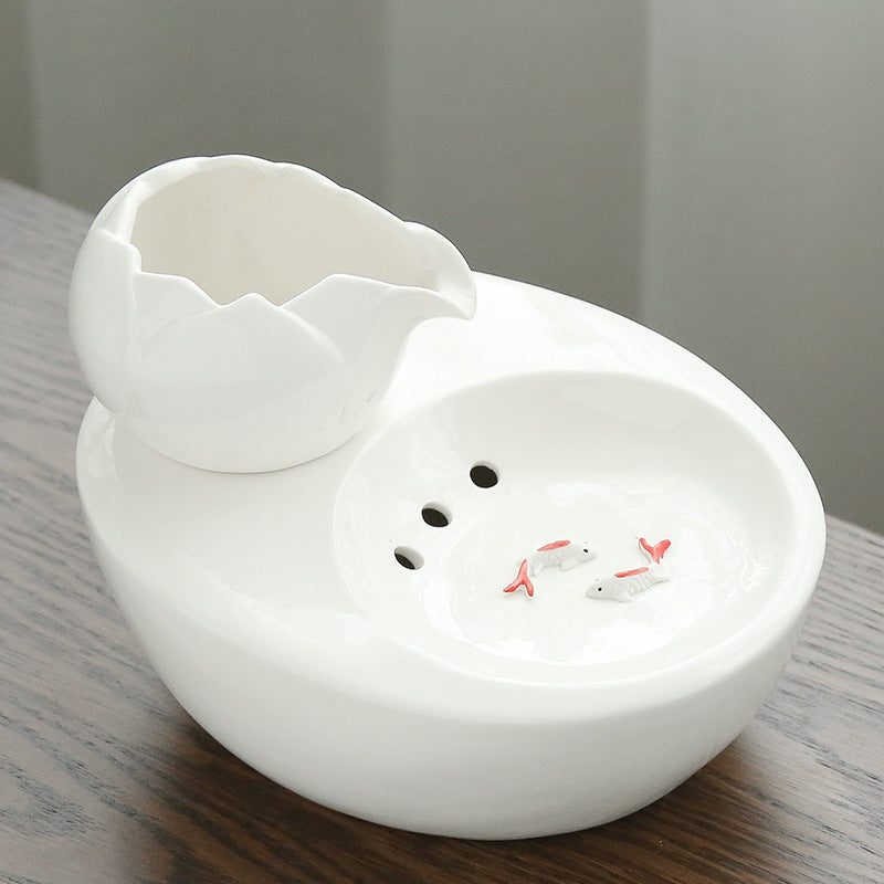 Lotus Flow Ceramic Cat Fountain