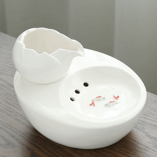Lotus Flow Ceramic Cat Fountain