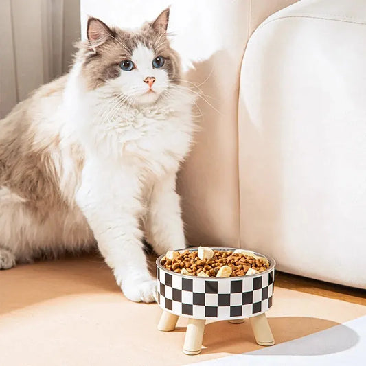 Stylish Pet Bowl for Cats and Dogs - Elevated Design for Easy Eating