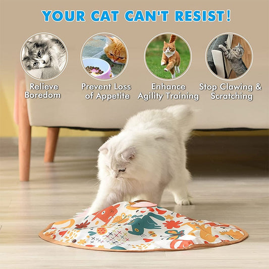 USB Rechargeable Rotating Feather Cat Play Toy for Fun