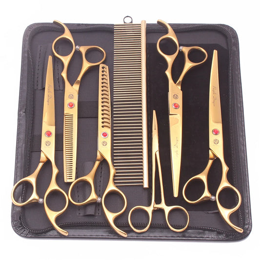 Ultimate Pet Grooming Shears Set - Precision Tools for Pampered Pets