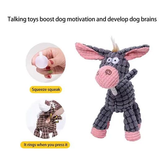 Plush Donkey Dog Toy
