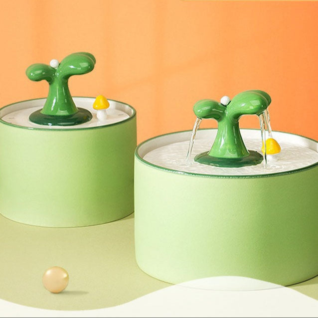 Pastel Ceramic Cat Water Fountain