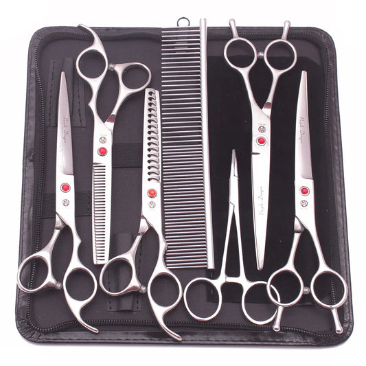 Ultimate Pet Grooming Shears Set - Precision Tools for Pampered Pets