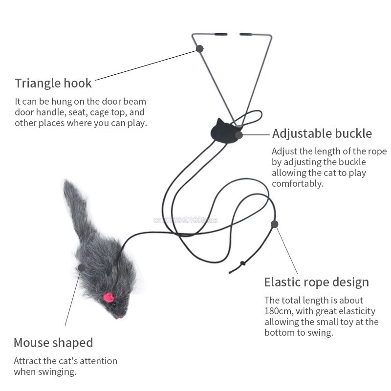 Hanging Mouse Door Cat Toy