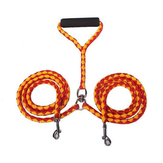 Double Dog Leash with Padded Handle
