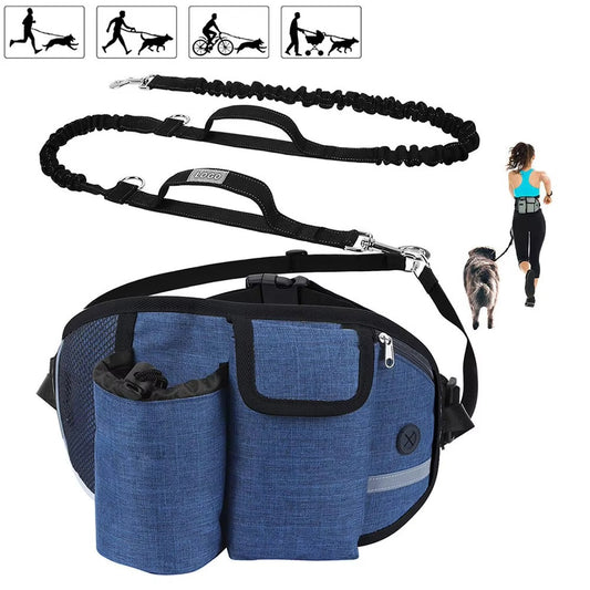 Hands-Free Dog Walking Belt & Bungee Leash Set