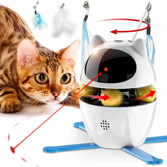 Ultimate Playtime Bundle for Indoor Cats - Feather, Laser & Ball Fun