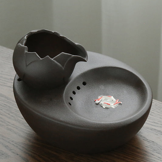 Lotus Flow Ceramic Cat Fountain