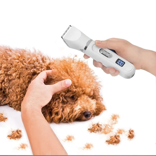 WhiskerWaves Pro: Quiet Rechargeable Grooming Clippers for Dogs