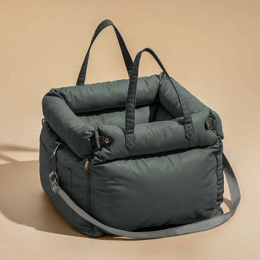 TravelBuddy Luxe Faux Leather Pet Booster Seat for Dogs & Cats