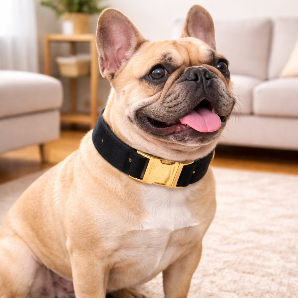 Adjustable Canine Collar | Classic Black Elegance