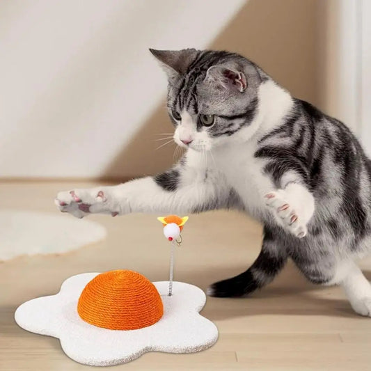 Egg-Inspired Cat Scratcher