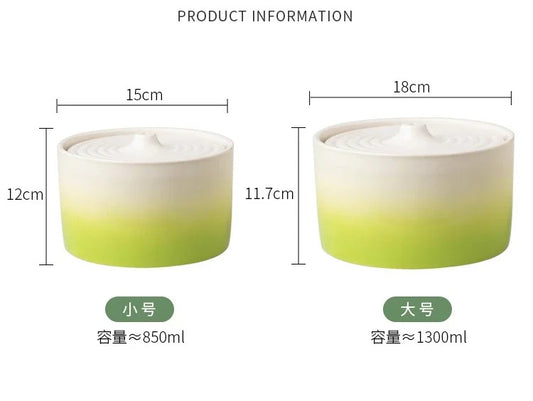 Ceramic Gradient Cat Water Fountain