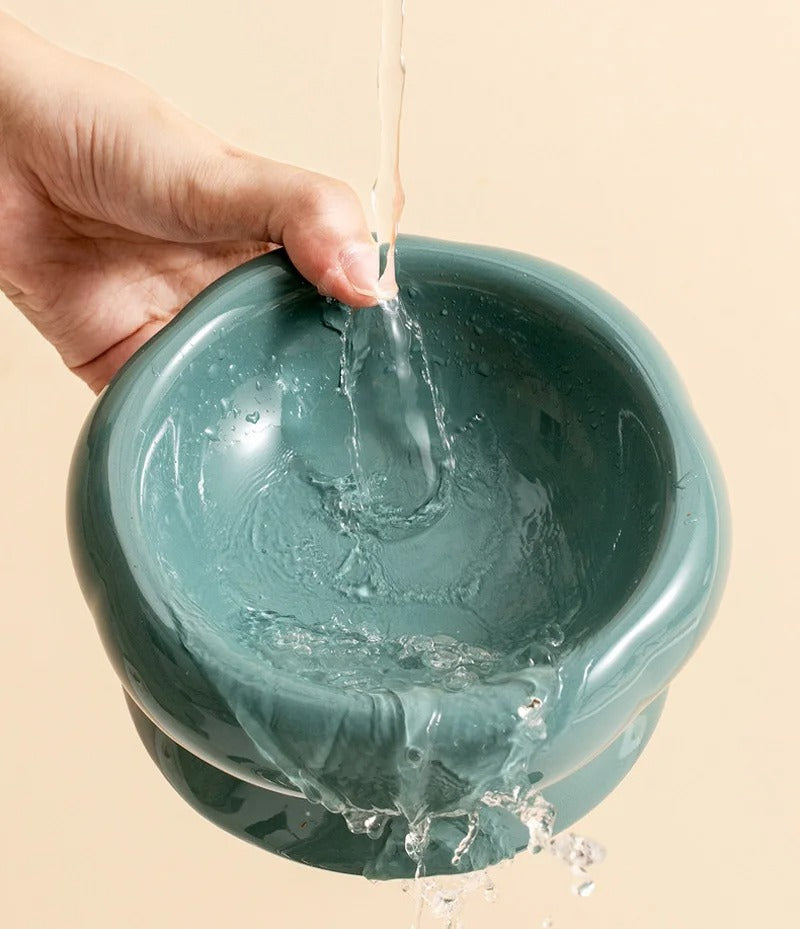 Elevated Ceramic Cat Bowl