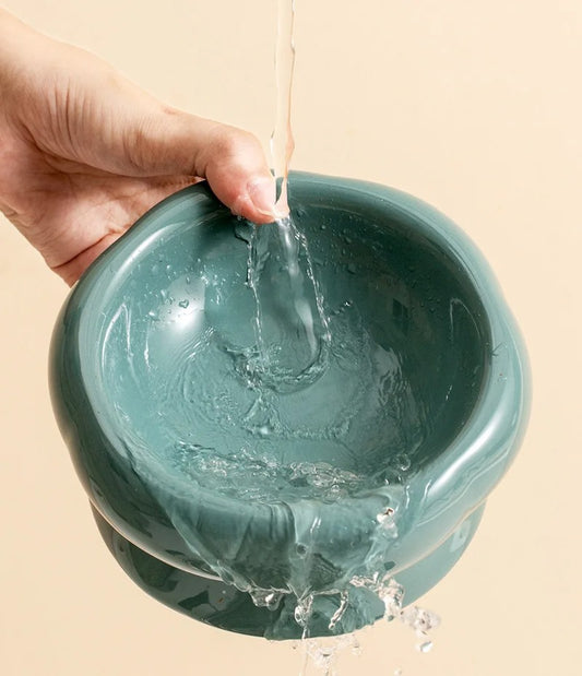 Elevated Ceramic Cat Bowl