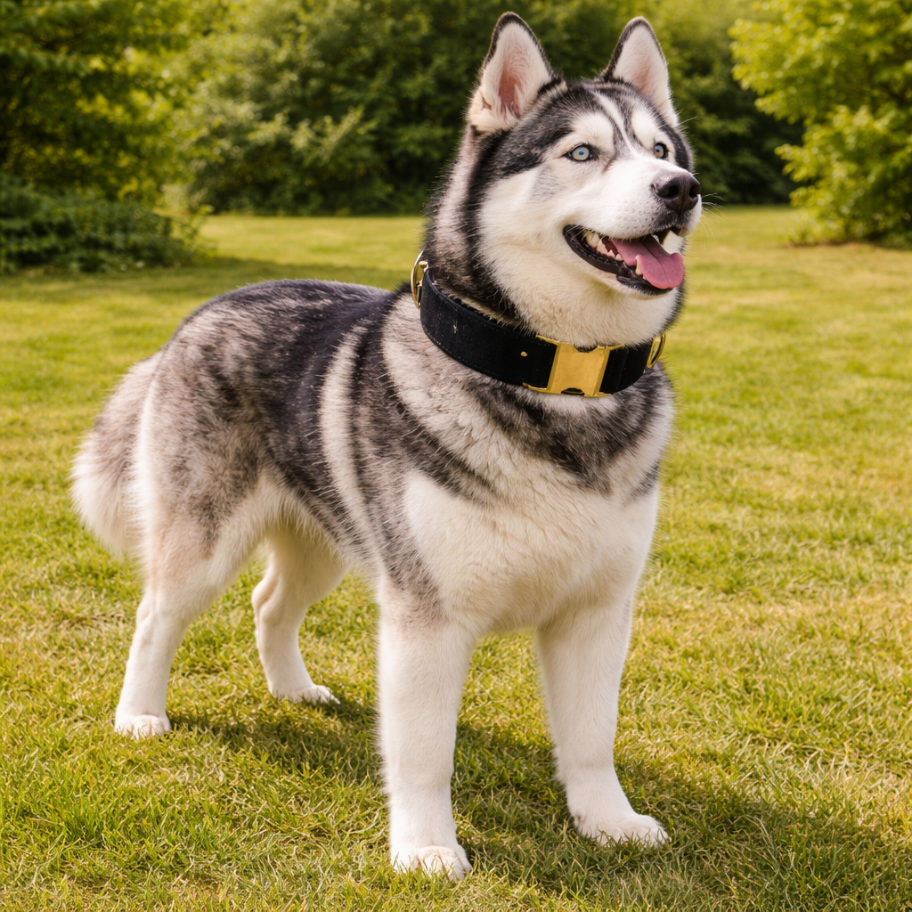 Adjustable Canine Collar | Classic Black Elegance
