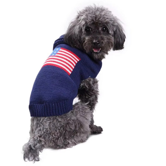 American Flag Dog Sweater