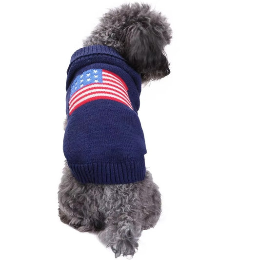 American Flag Dog Sweater