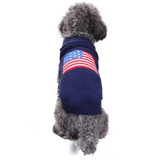 American Flag Dog Sweater