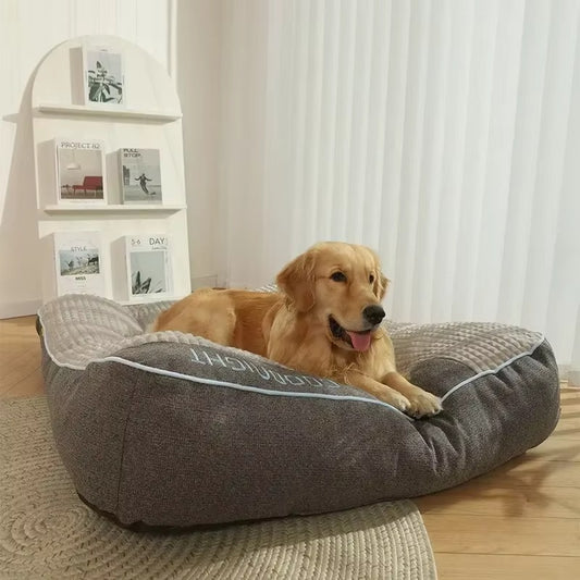 Orthopedic Dog Sofa Bed with Plush Raised Edge