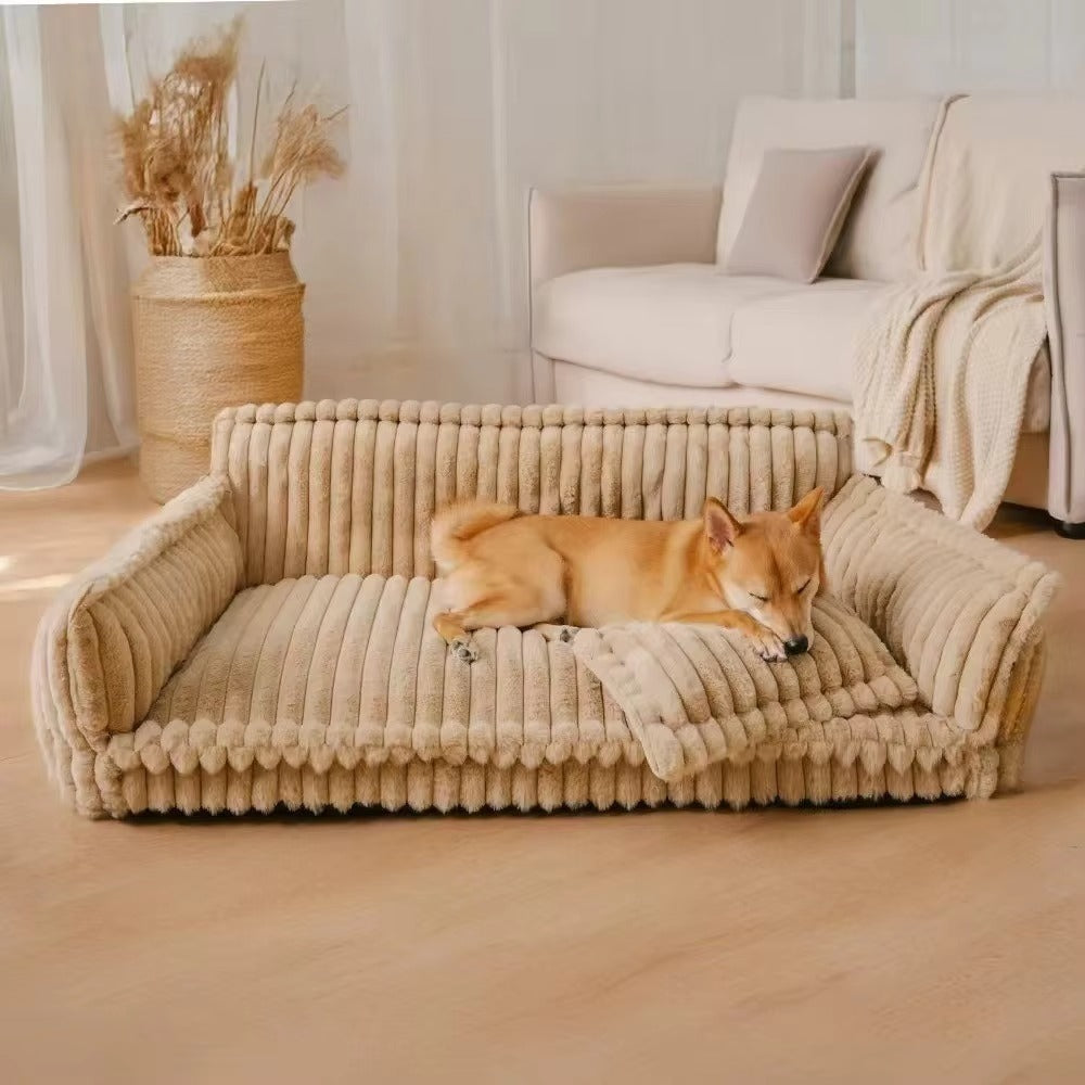 Plush Pet Sofa Bed (Pillow Not Included)