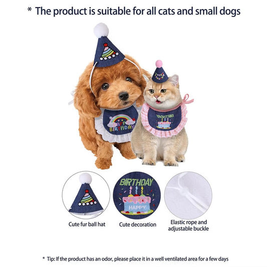 Birthday Party Outfit for Cats & Small Dogs