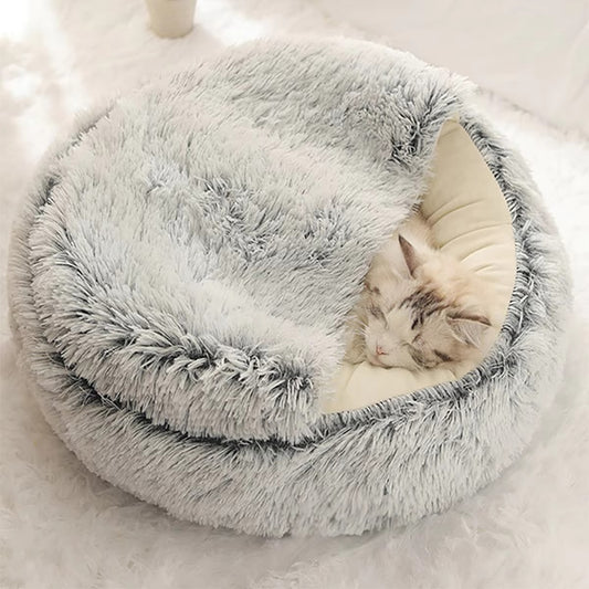 Stress Relief Pet Bed for Cats and Small Dogs