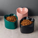Elevated  Heart-Shaped Ceramic Cat Bowl